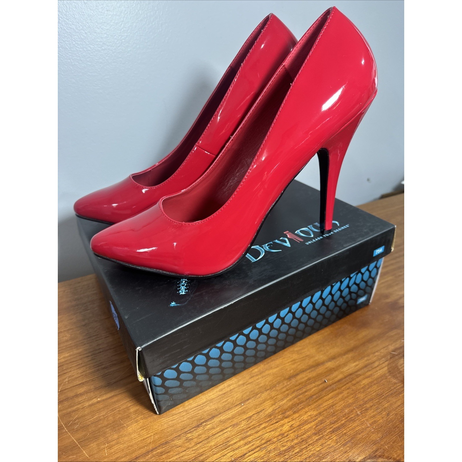 Red Stiletto Pointy Ballet Toe High Heels Drag Queen Fetish Womans Shoes 16m